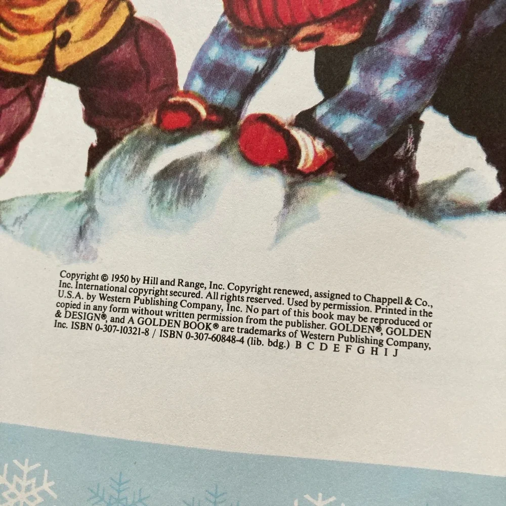 Vintage Large Golden‎ Book Frosty The Snowman Hardcover 1950